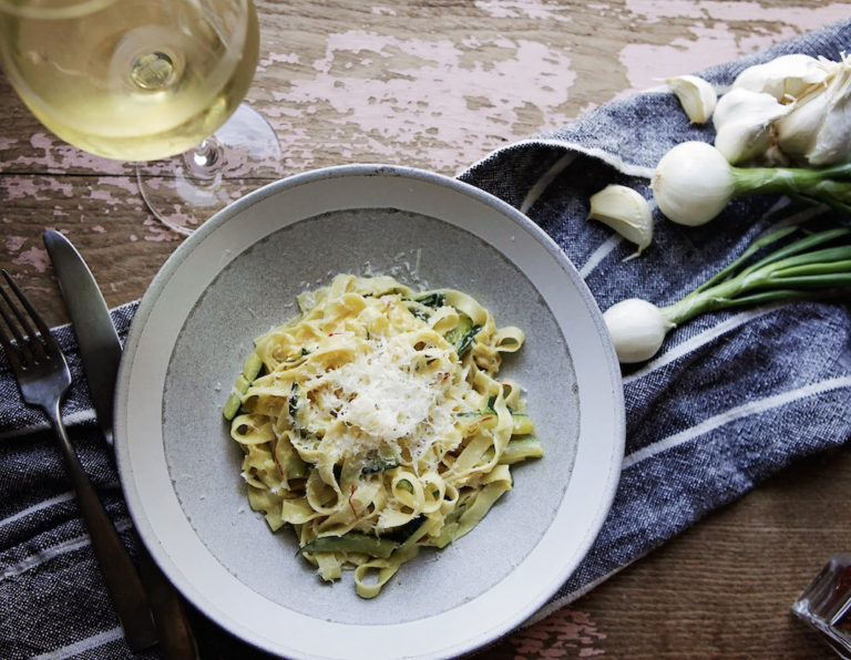Fettuccine with Saffron & Zucchini