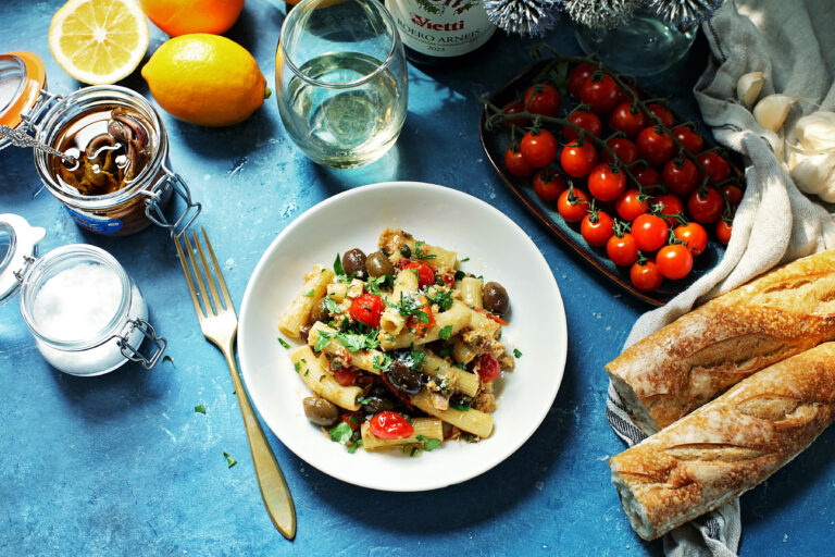 Anchovy, Tomato and Tuna Rigatoncini